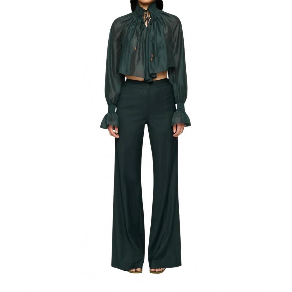 NEW CLEA laurel cropped shirt in mineral